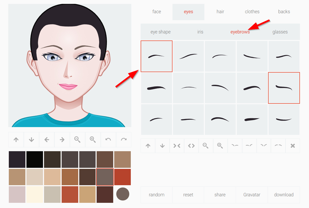 eybrows character maker
