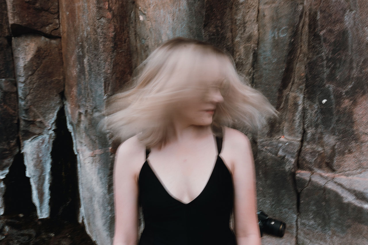 portrait with motion blur