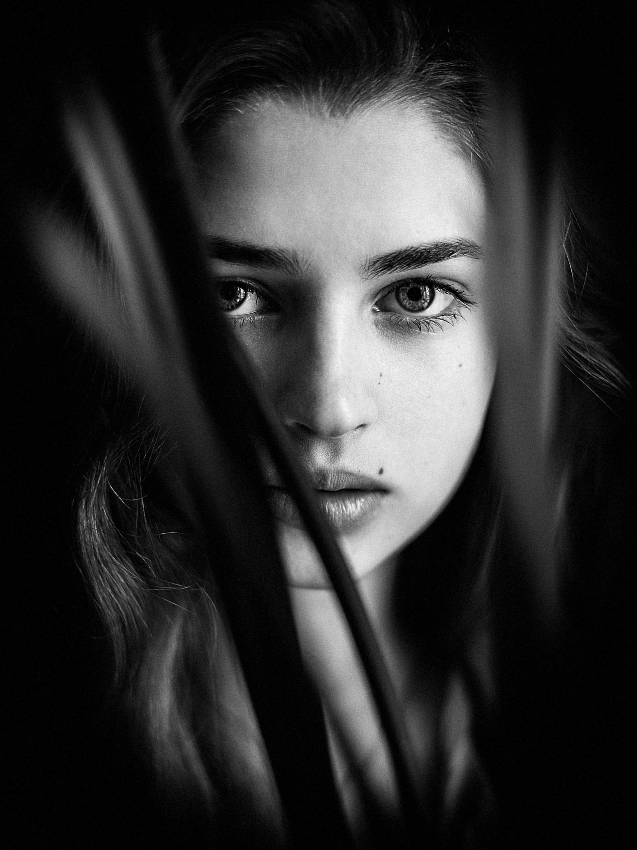 tonality of black and white portraits