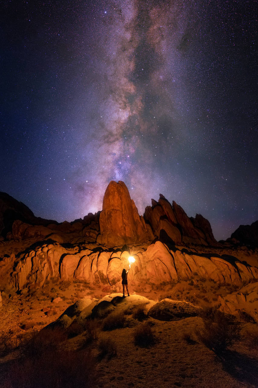 landscape light painting