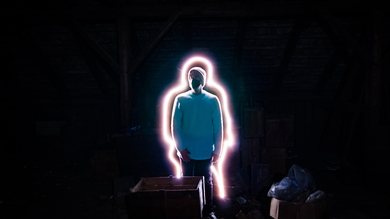 light painting using long exposure