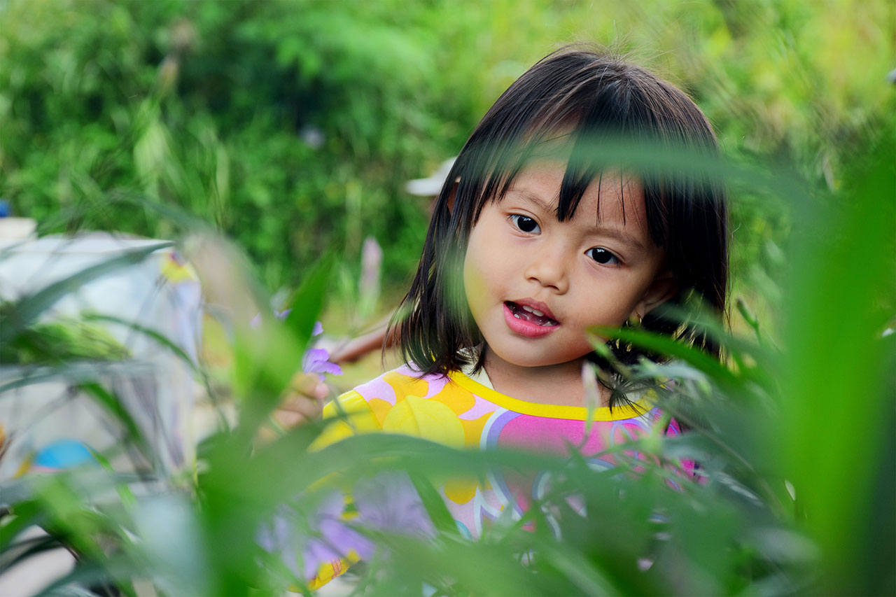 portrait of a girl shot at shallow depth of field