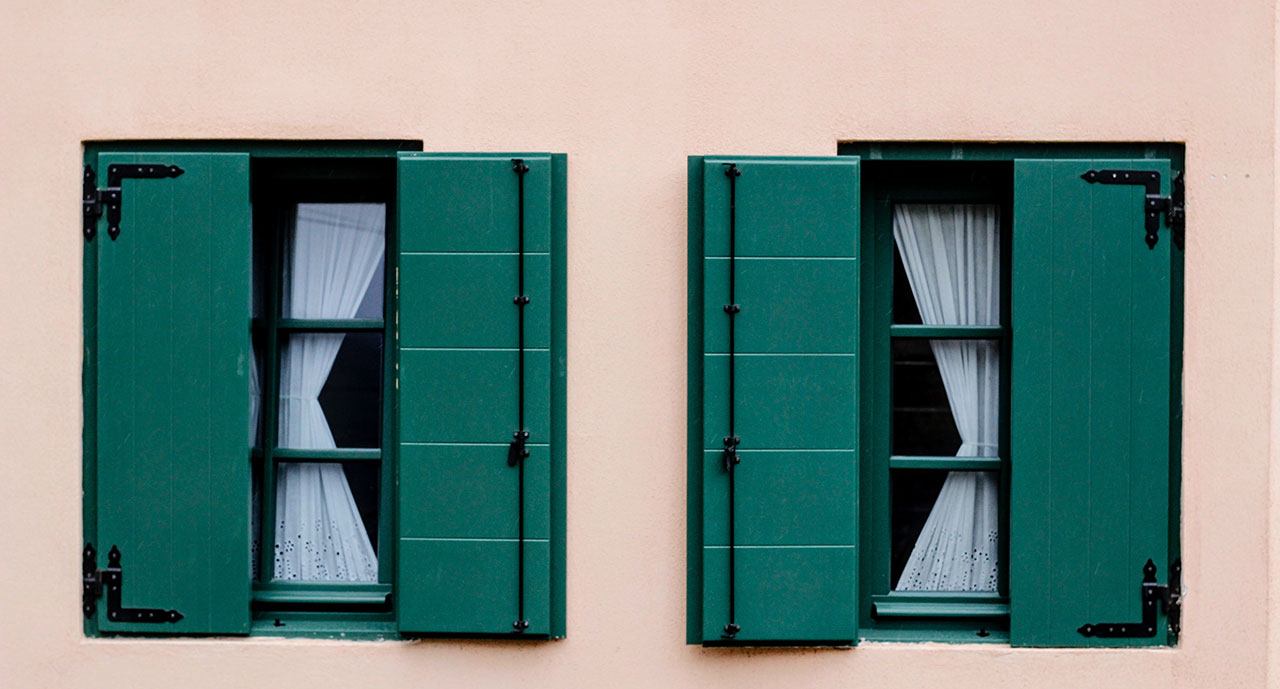 two symmetrical windows
