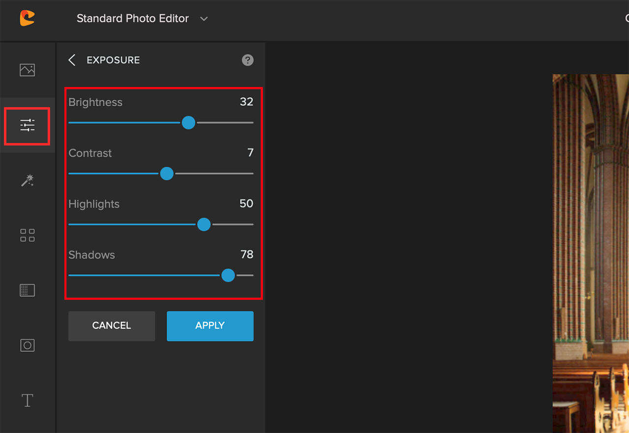 exposure controls in colorcinch