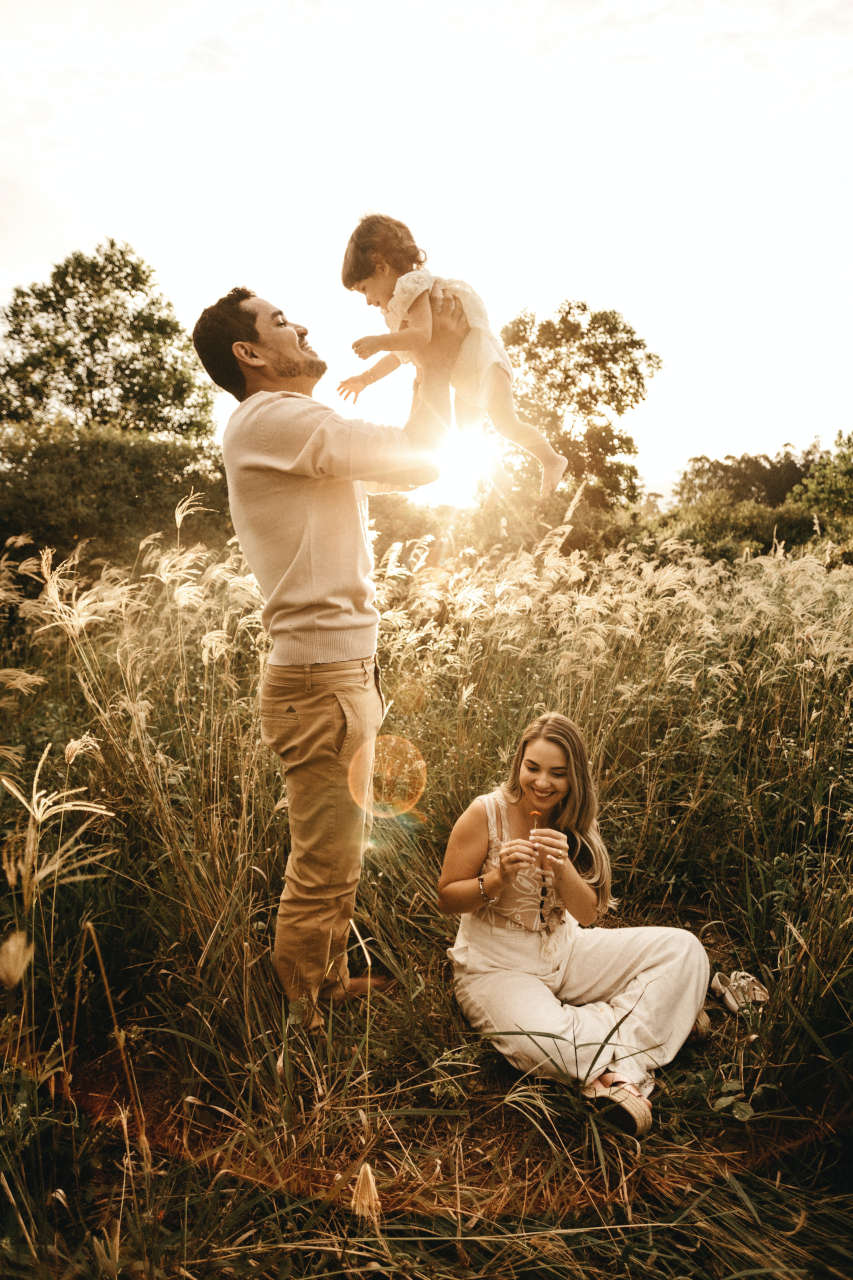 family photography during golden hour