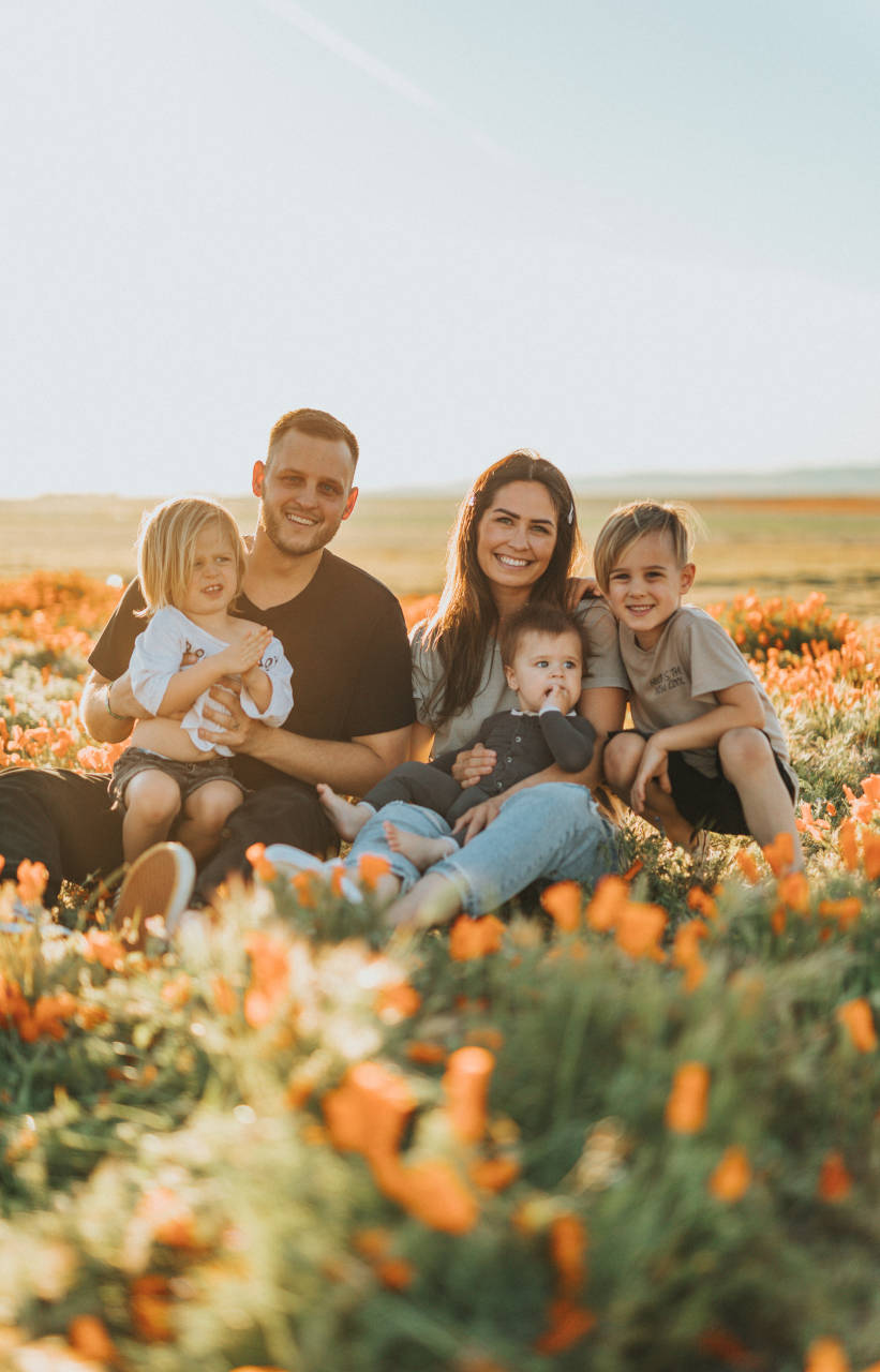 family photography with parents and child