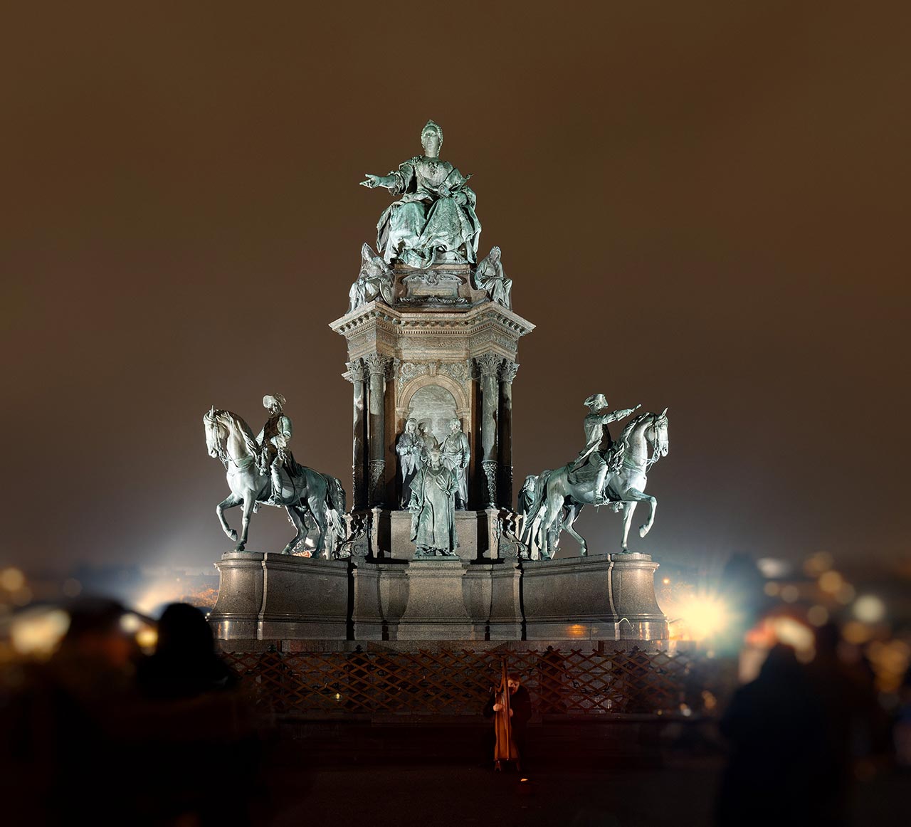 night monument in wien austria