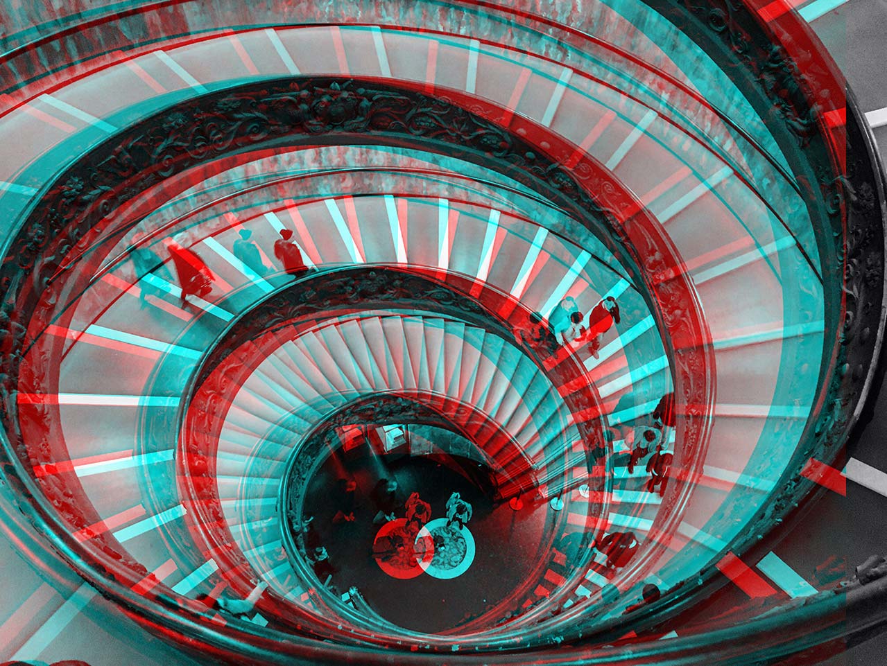 glitch art nft stairs