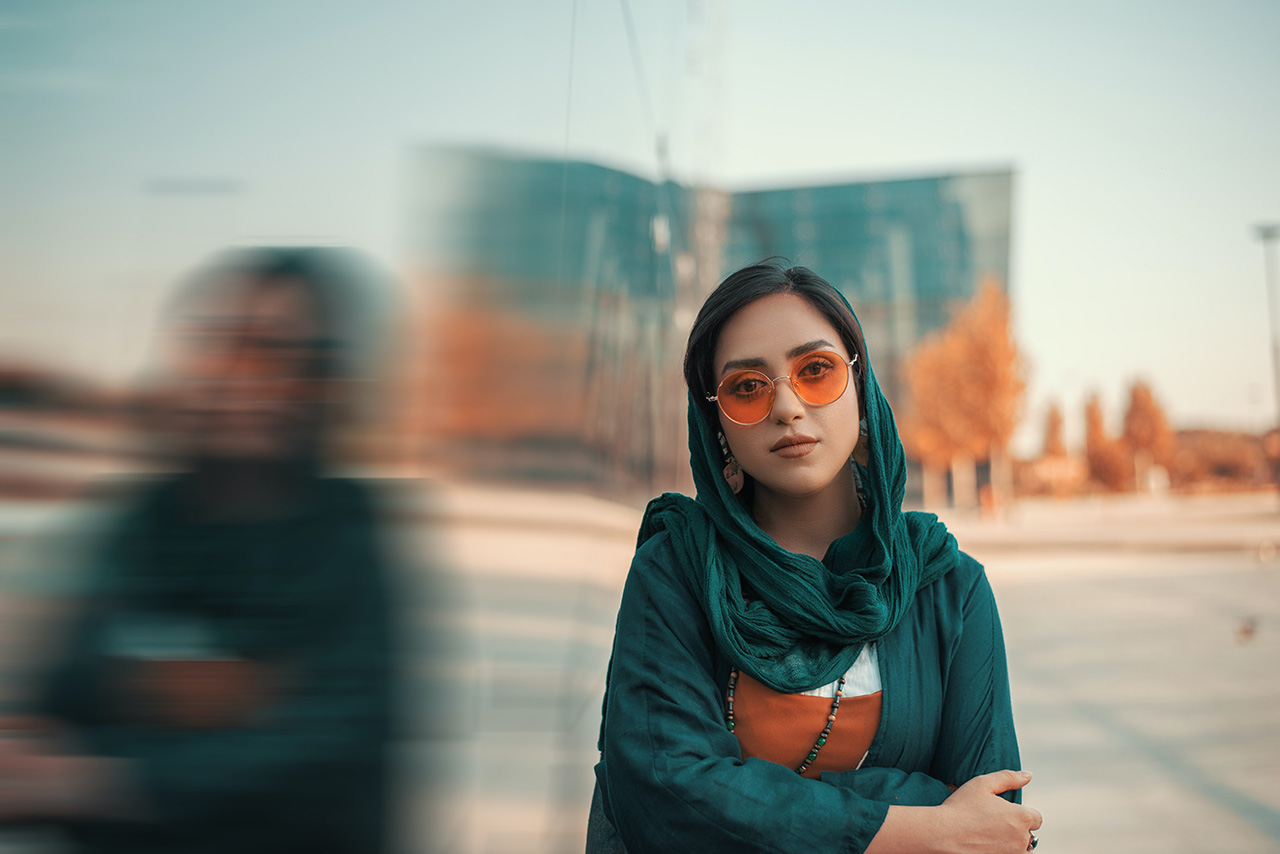 horizontal portrait of a girl