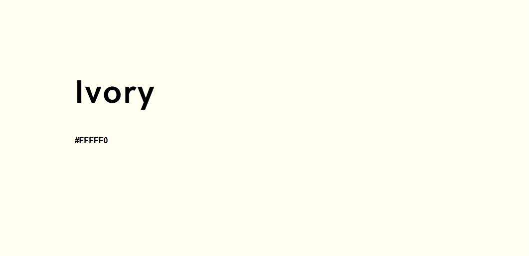ivory color