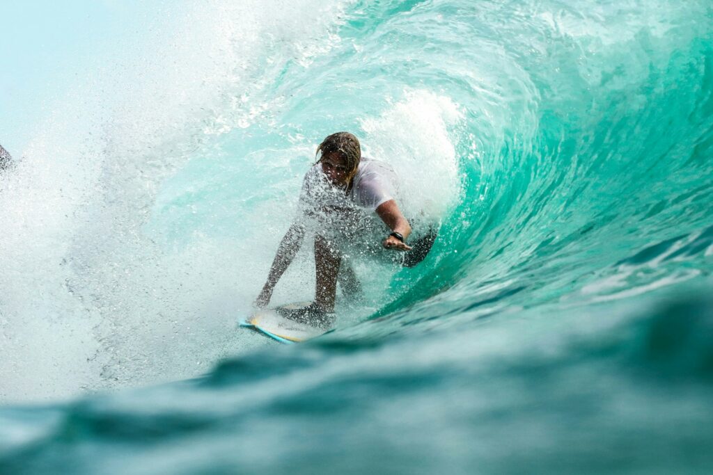 surfing beach photo