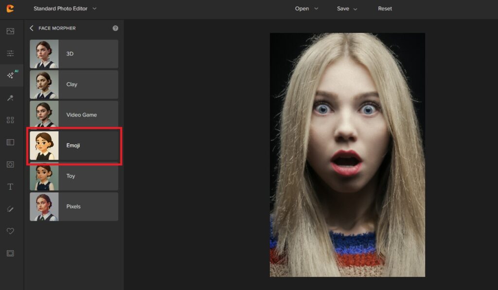 colorcinch face to emoji dashboard