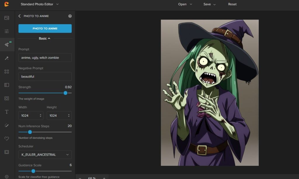 photo to anime witch