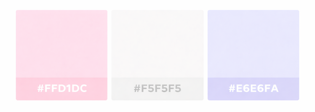 minimal blush pastel color palette