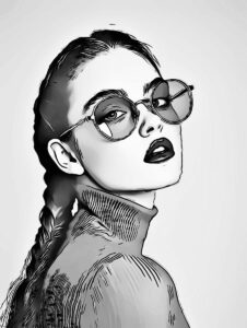 black and white cartoon made with colorcinch