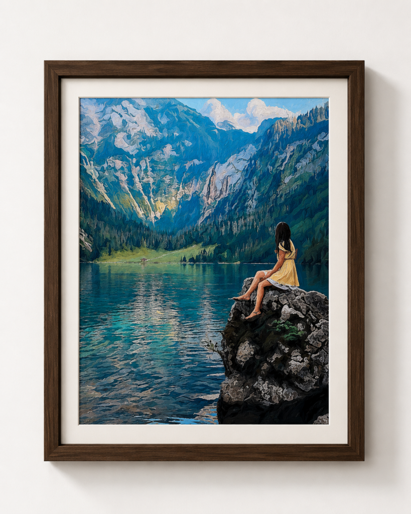 travel photo watercolor canvas art