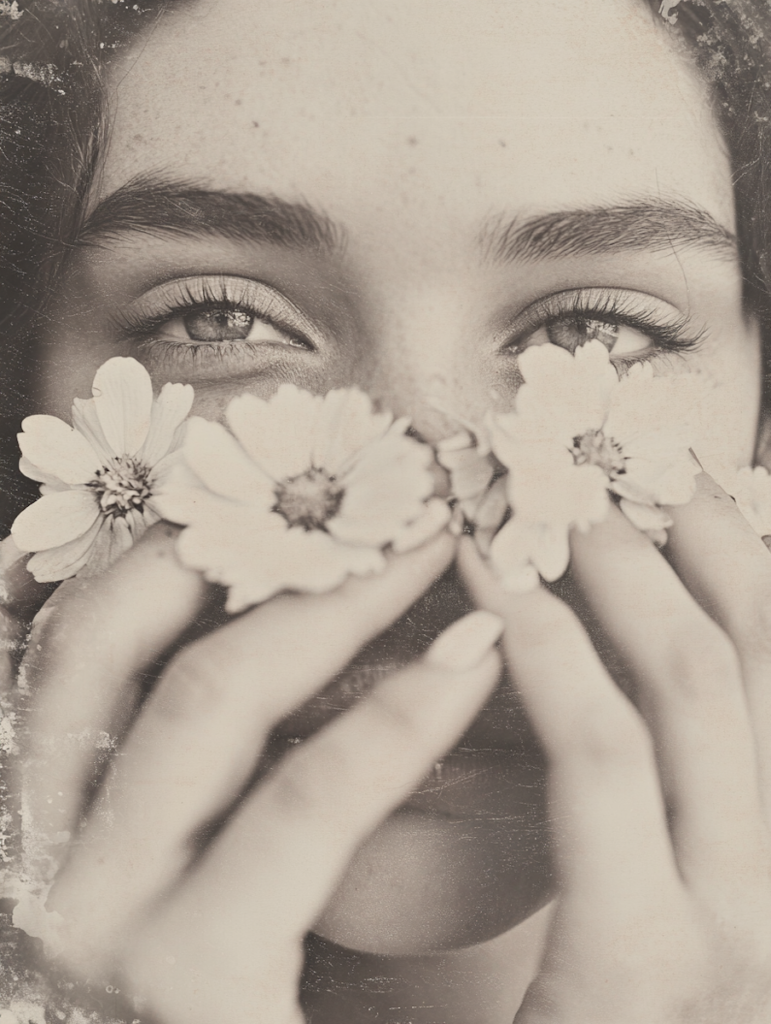 Vintage Floral Portrait