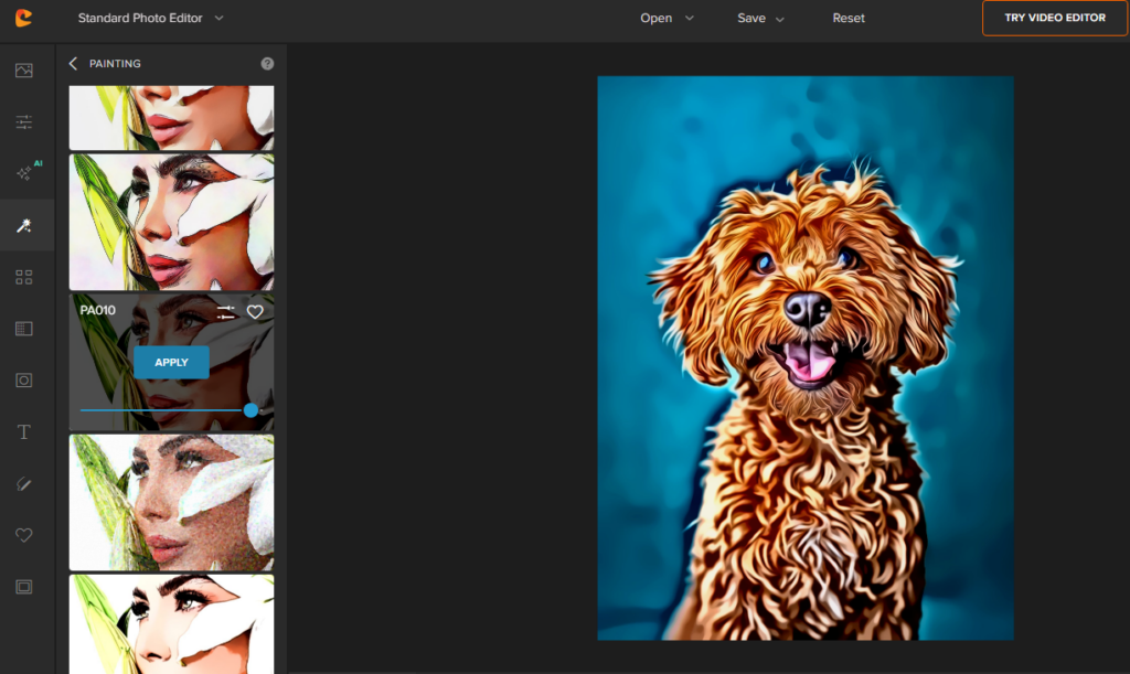 colorcinch photo to oil painting effect