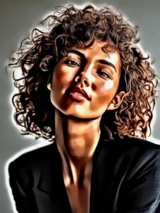 colorcinch woman’s oil painting portrait