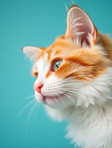 Fluffy Orange Cat Close-Up