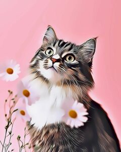 cat photo to cartoon by colorcinch