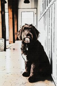 dog photo to painting by colorcinch